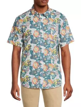 Рубашка классического кроя Jeremy с цветочным принтом Ezekiel, цвет Jade