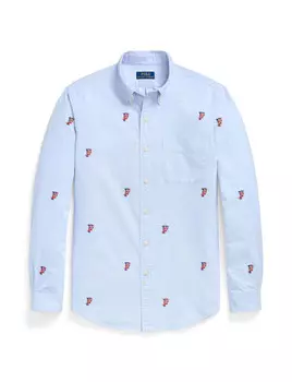 Рубашка классического кроя с длинным рукавом Polo Ralph Lauren, синий