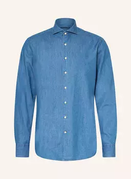 Рубашка классического кроя в стиле джинсов Strokesman'S, синий
