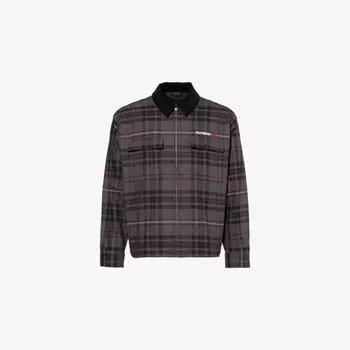 Рубашка клетчатая Awake Ny с двумя пуговицами на карманах, коричневый