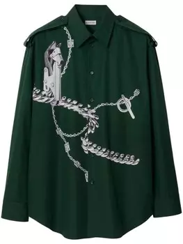 Рубашка Knight Hardware Burberry, зеленый