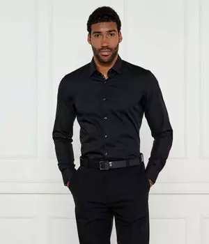 Рубашка koey Slim fit Hugo, черный