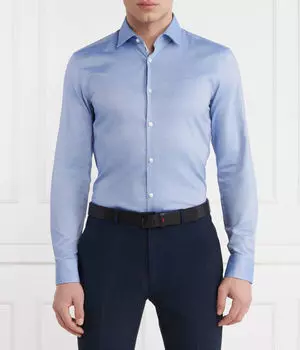 Рубашка koey Slim fit Hugo, синий