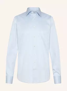 Рубашка комфортного кроя, длинные рукава, воротник кент van Laack, синий