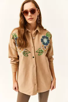 Рубашка - Коричневая - Классический крой Olalook, коричневый