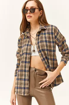 Рубашка - Коричневая - Классический крой Olalook, коричневый