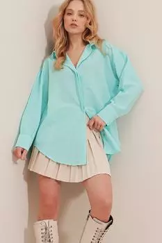 Рубашка – Коричневая – Свободного кроя Trend Alaat Stili, коричневый