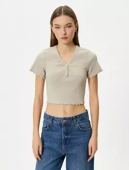 Рубашка Koton, бежевый