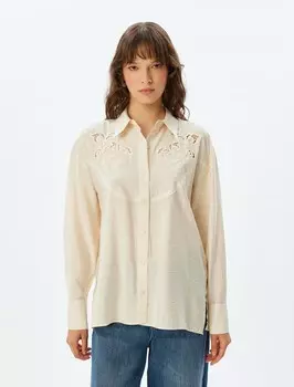 Рубашка Koton Blouse, бежевый