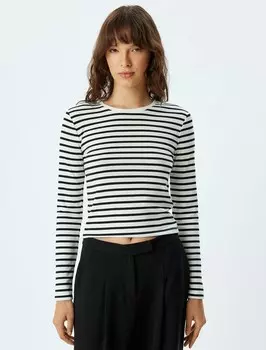 Рубашка Koton, черный/белый