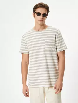 Рубашка Koton, цвет Chocolate/White