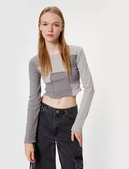 Рубашка Koton, цвет Stone/Light grey