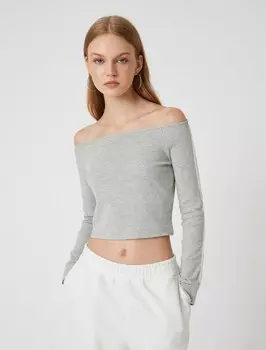 Рубашка Koton, пятнистый серый