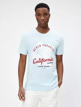 Рубашка Koton, темно-синий/светло-синий