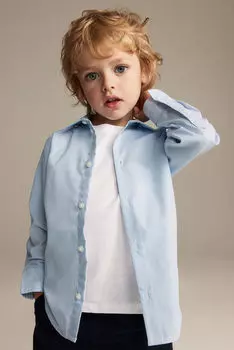 Рубашка, которую легко гладить H&M, синий