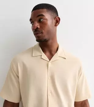 Рубашка кремового цвета в рубчик с короткими рукавами Jack & Jones Jack & Jones, кремовый