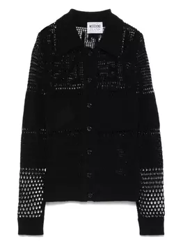 Рубашка крючком из хлопковой смеси MOSCHINO JEANS, черный