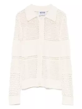 Рубашка крючком из хлопковой смеси MOSCHINO JEANS, белый