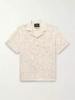 Рубашка крючком из смеси хлопка и воротника Camp PORTUGUESE FLANNEL, кремовый