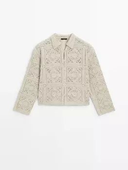 Рубашка крючком Massimo Dutti, бежевый