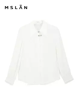 Рубашка кружевная MSlan жаккардовая, кремовый