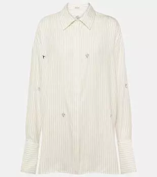 Рубашка-купе из шелка и хлопка fujita x suna Loewe, мультиколор