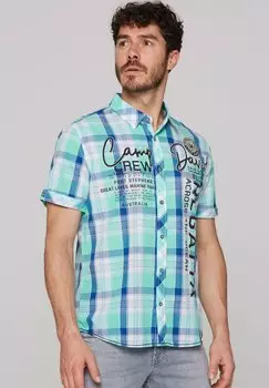 Рубашка KURZARM-KARO MIT LABEL-APPLIKATIONEN Camp David, мятный