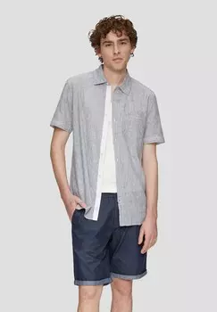 Рубашка KURZARM KENTKRAGEN QS, цвет Mottled Dark Blue