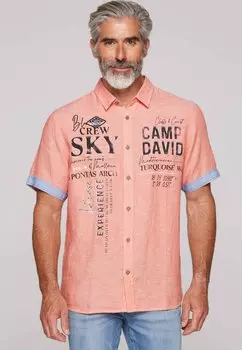 Рубашка KURZARM MIT ARTWORKS Camp David, оранжевый