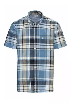 Рубашка KURZARM MIT KAROMUSTER camel active, синий