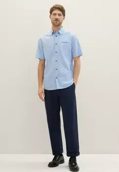 Рубашка KURZARM MIT PRINT TOM TAILOR, светло-голубой