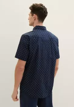 Рубашка KURZARM MIT PRINT TOM TAILOR, темно-синий