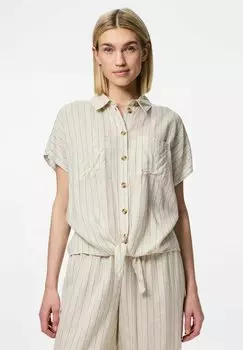 Рубашка KURZARM PCPIA Pieces, бежевый