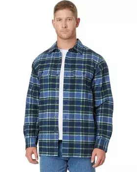 Рубашка L.L.Bean Chamois Shirt Plaid Regular, цвет Deep Blue