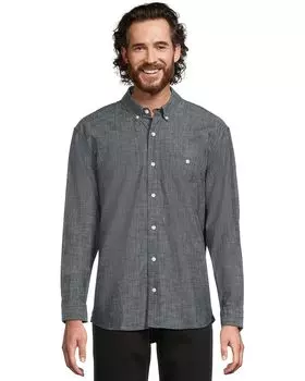 Рубашка L.L.Bean Comfort Stretch Chambray Shirt, Traditional Untucked Fit, Long-Sleeve, цвет Dark Indigo