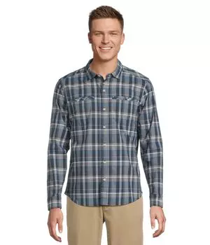 Рубашка L.L.Bean Venture Stretch Woven Shirt, цвет Navy Night/Dark Marine Blue