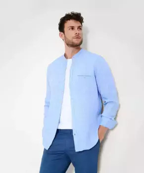 Рубашка льняная Brax "Стиль мужской рубашки", голубой