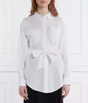 Рубашка льняная Lauren Ralph Lauren Regular Fit, белый