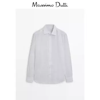 Рубашка льняная Massimo Dutti, белый