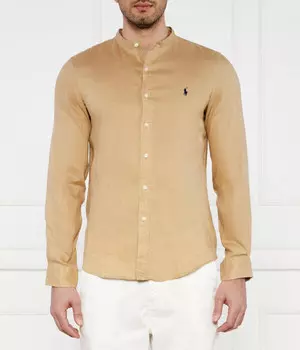 Рубашка льняная Polo Ralph Lauren Slim Fit, бежевый