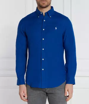 Рубашка Льяна индивидуальная посадка Polo Ralph Lauren, синий