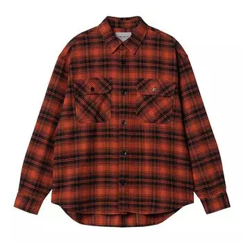 Рубашка L/S Krenz Shirt Carhartt Wip, цвет Schwarz/Rot