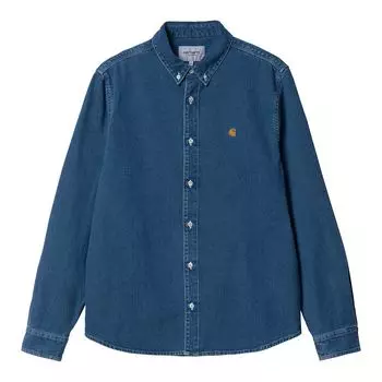 Рубашка L/S Weldon Shirt Carhartt Wip, цвет Blau