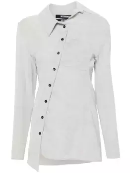 Рубашка La chemise Pablo асимметричного кроя JACQUEMUS, серый