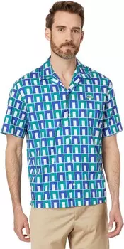Рубашка Lacoste Short Sleeve Relaxed Fit Woven Shirt, цвет Mascarpone/Sloe 0 Undergr