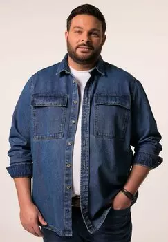 Рубашка LANG ARM KENTKRAGEN Men Plus, деним