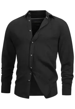 Рубашка LANGARM INDICODE JEANS, черный