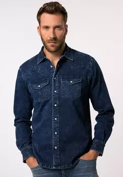 Рубашка LANGARM KENTKRAGEN MODERN BASIC FIT JP1880, темно-синий деним