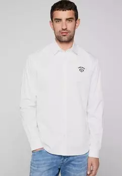 Рубашка LANGARM MIT LOGO-STICKEREI Camp David, цвет opticwhite