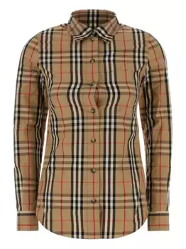 Рубашка Lapwing в клетку BURBERRY, коричневый